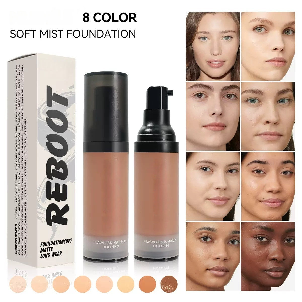 beautytiva SmoothSkin 8 color liquid foundation - My Store